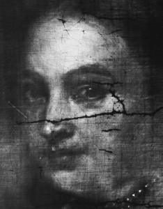 Portret drugiej żony Sebastiana Leerse.Fragment rentgenogramu