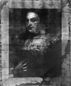 Portret drugiej żony Sebastiana Leerse.Rentgenogram