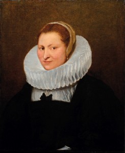 Portret kobiety w kryzie, olej na płótnie,73x60cm